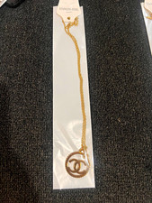 Gold Tone Stainless Steel Cable Chain Necklac...