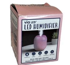 Via Led NEW LED Pink Humidifier With Color Changing Light And Mist Nozzle