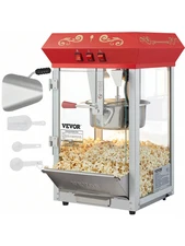 Commercial Popcorn Machine, 8 Oz Kettle, 850 W Countertop Popcorn Maker for 48 C