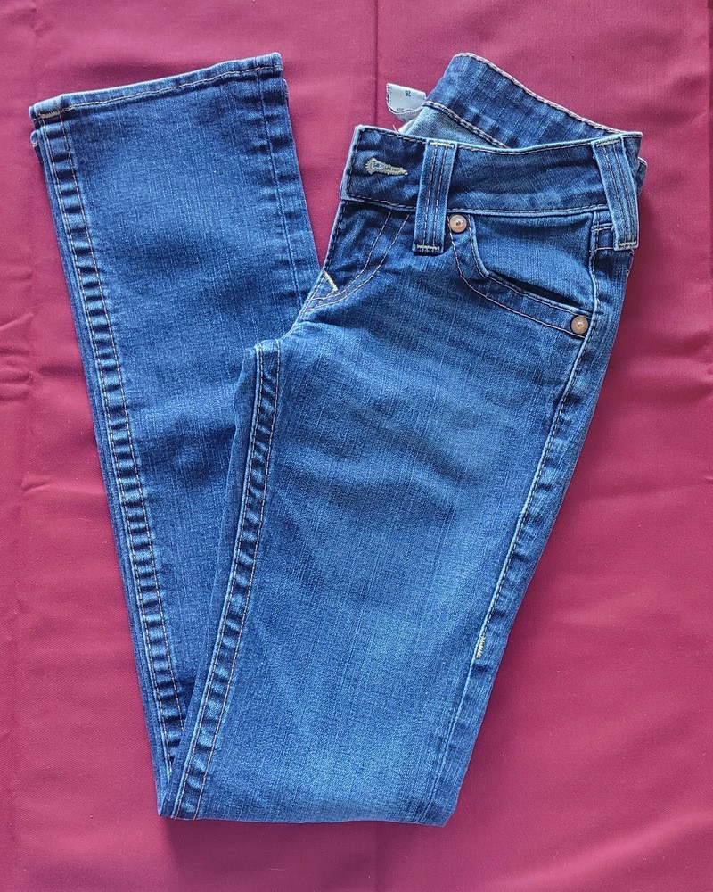 True Religion Womens Skinny Blue Jeans Cut 601598 Style WC92076E4 Size 26 thumbnail 7