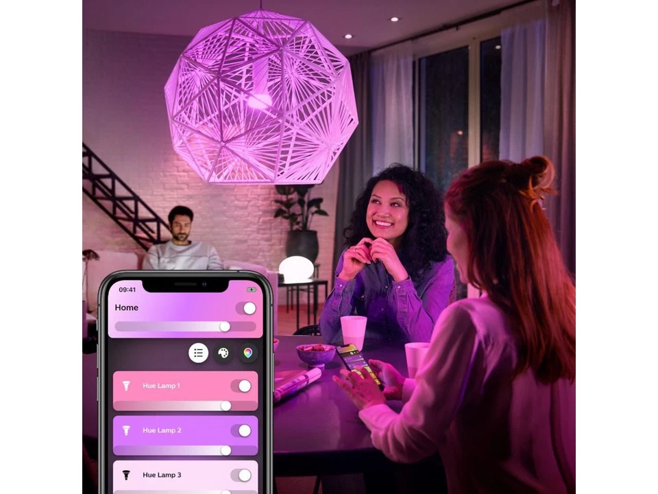 Philips Hue White and Color Ambiance 2-Pack A19 LED Smart Bulb - Image 3 of 4