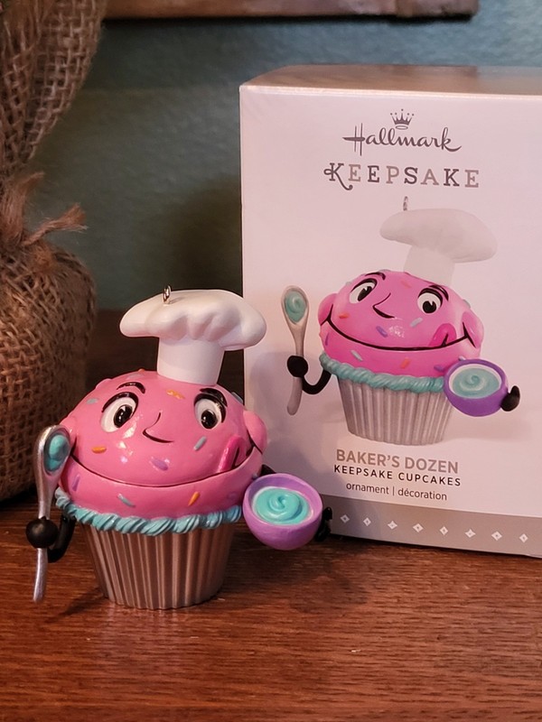 Hallmark Ornament - "BAKER'S DOZEN"  MONTHLY KEEPSAKE CUPCAKES