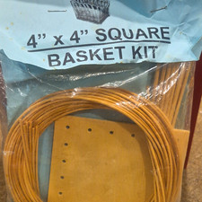 3 kits Paul's Slides 4" x 4" Square Basket Kit Basketry Weaving Kit vintage