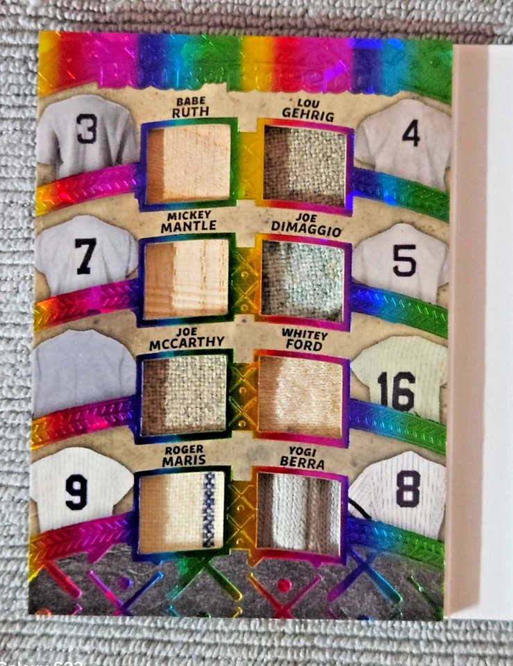 2025 LEAF SPECTACULAR YANKEES LEGENDS 24 GAME-USED RELICS - RUTH, GEHRIG...#2/3 - Image 3 of 4