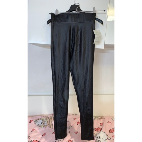 LEGGINGS ECOPELLE ACETATI ZARA NERO DONNA TG S | eBay