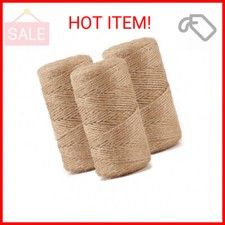 984 FT Natural Jute Twine Twine String 3ply Thin Ribbon Hemp Twine Twine 3 Rolls