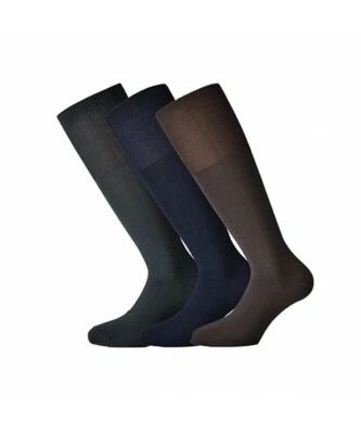 FONTANA CALZE E INTIMO 6 paia calze lunghe in caldo cotone elasticizzate confortevoli e rinforzate CC-L