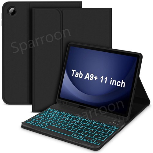 Backlit Keyboard Case Mouse For Samsung Galaxy Tab A9+/A9 Plus 11" 2023 Tablet - Picture 8 of 35