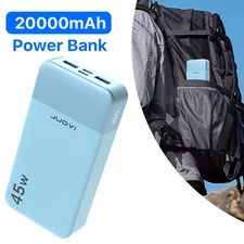 Portable Power Bank Pack 20000mah 45W External Battery Charger UAB-C For Phone