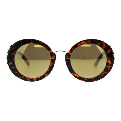 Damen Designer Style Sonnenbrille Rund Vintage Mode Sonnenbrillen UV 400 - Bild 19 von 25