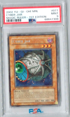 2002 YU-GI-Oh! Mrl-Magic Ruler 077 Cyber Jar 1st Edition PSA 9