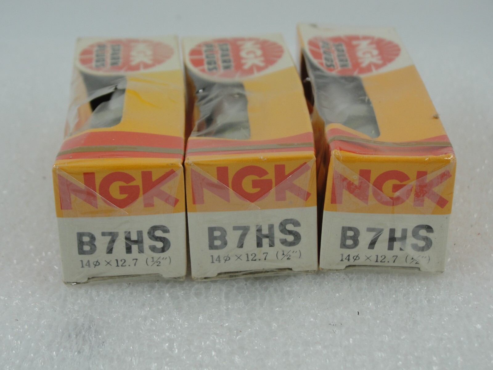 3 NOS NGK B7HS MOTORCYCLE SPARK PLUGS.