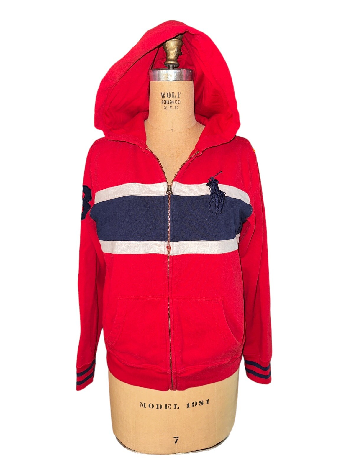 Felpa con cappuccio Polo Ralph Lauren Youth L 14 16 grande pony cerniera giacca con cappuccio