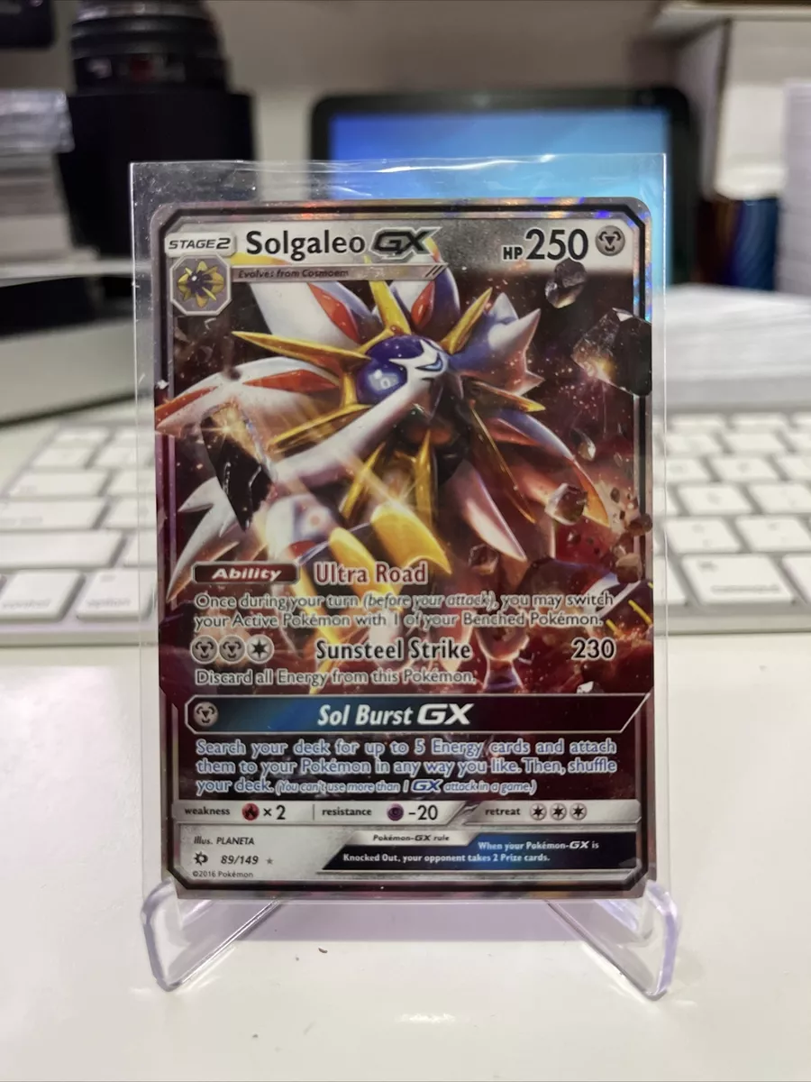 Pokemon TCG Sun and Moon Card Solgaleo GX 89/149 Full Art Rare