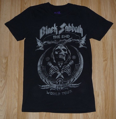Black Sabbath The End World Tour schwarzes T-Shirt - Größe S - Ozzy Osbourne Band T