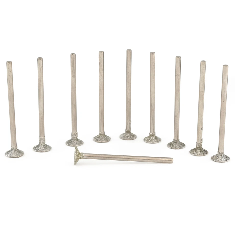 30Pcs 8mm 10mm Diamond Grinding Bits Burr Nail Head Lapidary Tools for Stone - Image 4 of 4