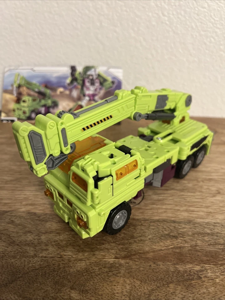 Devastator Green & Purple Truck Transformer Action Figure Plastic Bandai Toy - Image 2 of 4