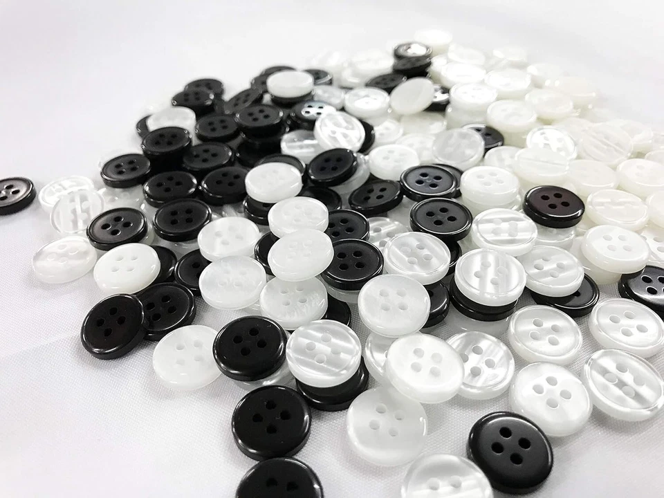 210pcs 15mm 4-Hole Shirt Buttons Mix Colors for Sewing Crafts DIY Clothes - Image 2 of 4