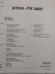 Ersatzteilliste Stihl  FS 360