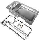 For SBC LS LS1/LS2/LS3/LS6 V8 Front Polished Wet Sump Aluminum Oil Pan Kit New