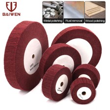 4"-12" Non-woven Abrasive Flap Grinding Wheel Metal Polishing Tool 180/320 Grit
