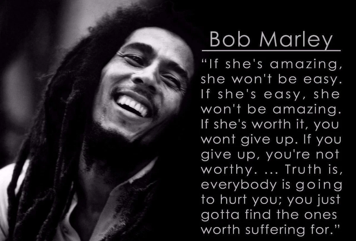 BOB MARLEY QUOTE GLOSSY POSTER PICTURE BANNER singer robert music famous  2308 | eBay