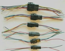 Assembled Deutsch DTM 2 4 6 8 12 Pin 20AWG Wire Waterproof Connector pigtail