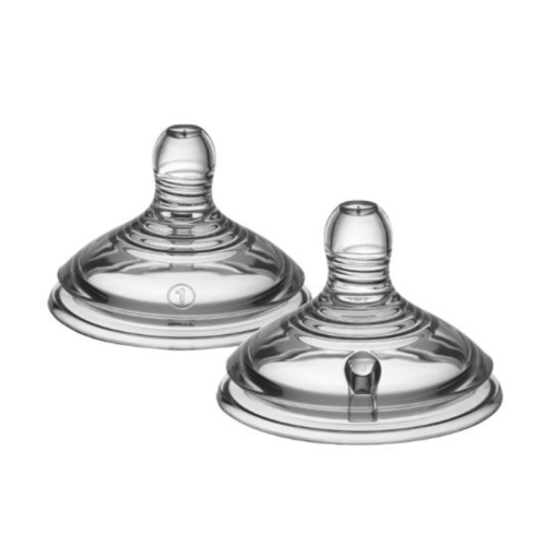 Tommee Tippee Closer to Nature Baby Bottle Teats - Fast Flow, 6 Months+, 2 Pack - Foto 1 di 7