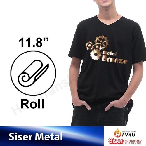 12" Siser Metall Bügelbild Wärmeübertragung Vinyl Rolle Vinyl für T-Shirt Anpassung - Bild 1 von 20