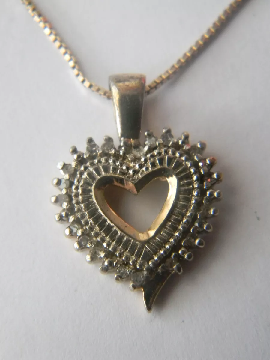 925 fas store heart necklace