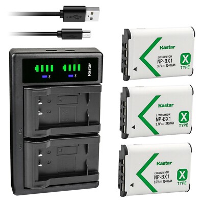 LTD2 Charger & 3 battery for DSC-RX100 VI RX100 VII WX300 WX350 WX500