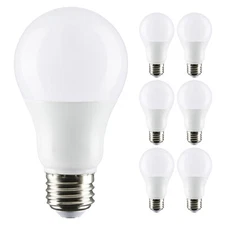 6 Pack Satco S29837 LED Bulbs 9.8W =60W 120V A19 Medium E26 Frosted White 3500K