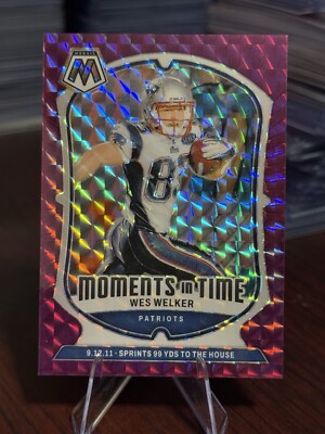 2024 Panini Mosaic Wes Welker /49 Purple Moments In Time #5