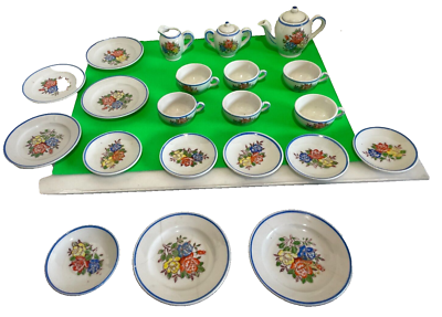 VINTAGE TOY CHINA TEA SET - 21 Piece Set - MADE IN JAPAN - with