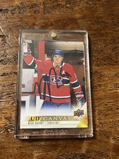 Nick Suzuki IP Signed UD Canvas Card Psa Dna Coa Canadiens Autographed