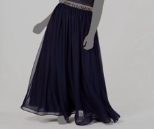 79 Sequin Hearts Junior Women's Blue Rhinestone Embellished Chiffon Skirt 15