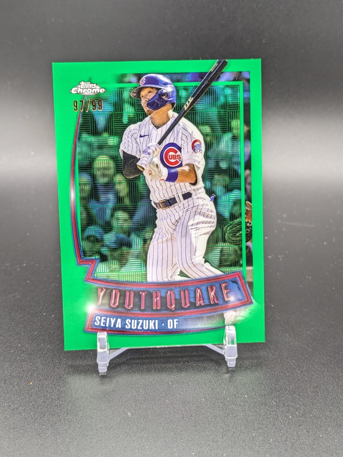 Seiya Suzuki Cubs 2023 Topps Chrome Youthquake Green Parallel #'d /99 #YQ-4
