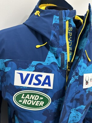 Team USA Ski Team Spyder Gore-Tex Infinium Jacket Camo Blue Men's