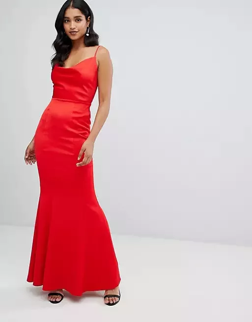 Mindst område Hvert år New Lipsy Red Satin Evening Long Maxi Dress Ball Prom UK 4 6 8 10 12 14 |  eBay