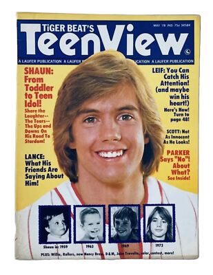 Tiger Beat's Teen View Magazine May 1978 Shaun Cassidy, Leif