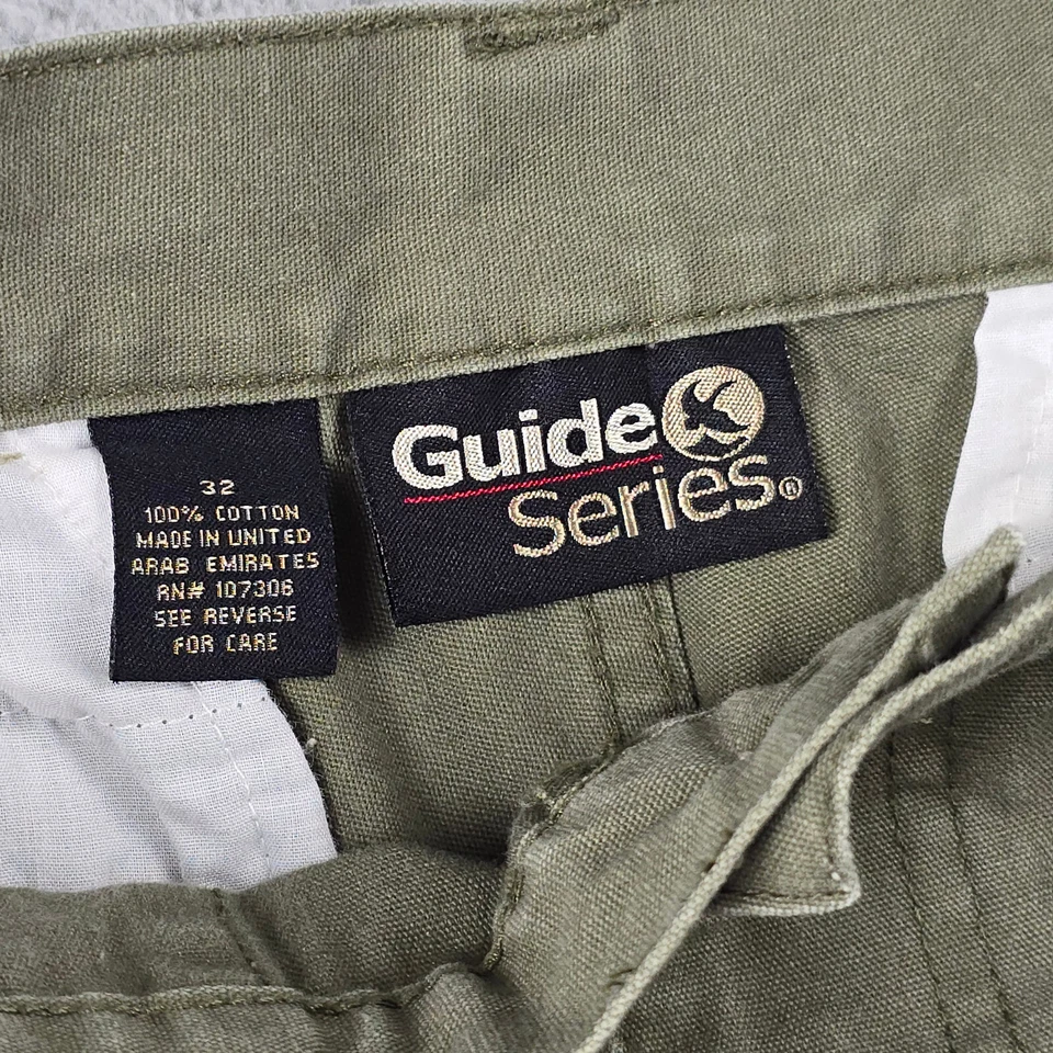 Pantalones Cortos Carga Guide Series Para Hombre 32W x 8 pulgadas Verde EXTERIOR Senderismo PESCA Utilidad Foto 3 de 4