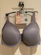 Image of M&S 2 Pack Underwired Full Cup T-Shirt Bras Smoke Blue Pale Pink Size 30H