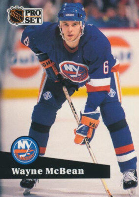 1991-92 Pro Set French #144 WAYNE McBEAN - New York Islanders