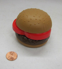 Hamburger Bun Patty Tomato Sandwich Set Pretend Food Play Kitchen Kid Plastic