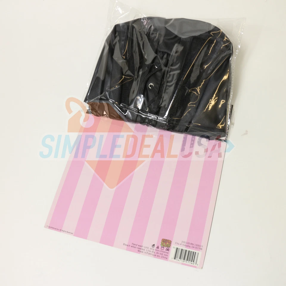 Leg Avenue Sexy Women Faux Leather Bunny Mask with Lace Ears and Lace up Black - Image 3 of 4