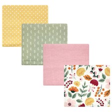 Hudson Baby Cotton Flannel Receiving Blankets, Fall Botanical, One Size