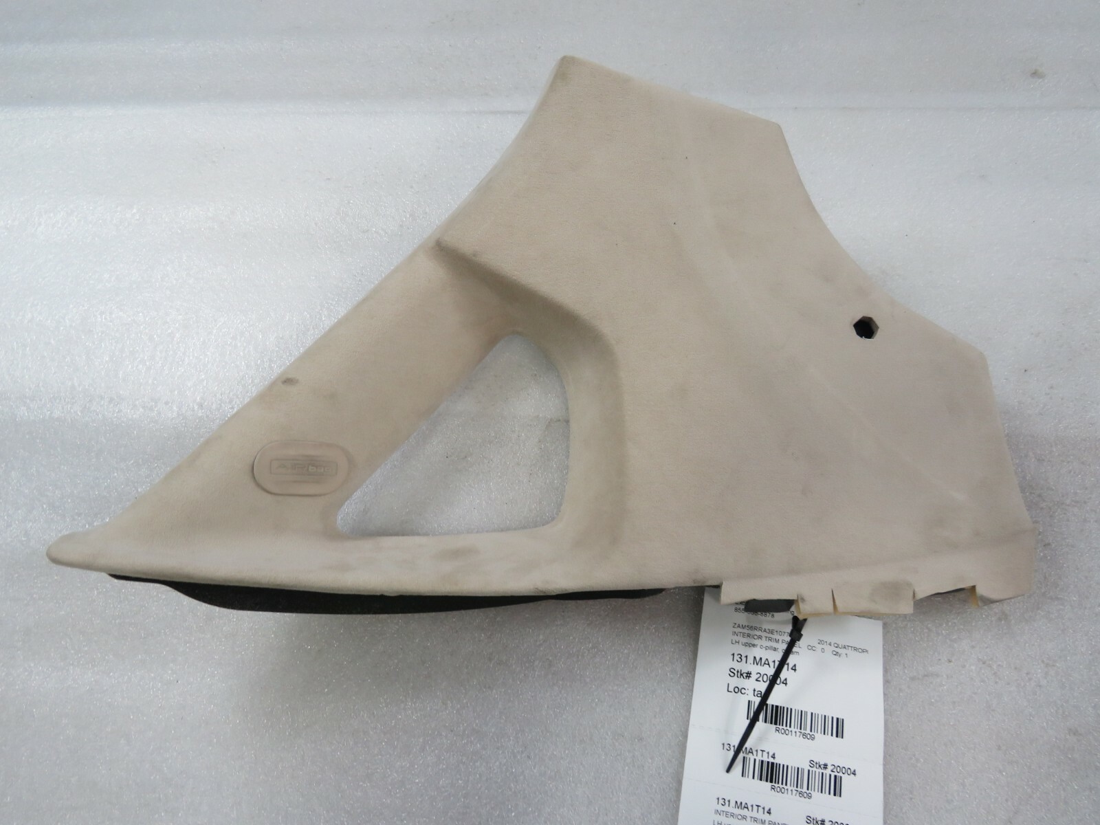 Maserati Quattroporte, LH, Left Upper C-Pillar Trim, Used, P/N 670011483