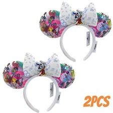 Disney 100 Years Rare Mickey Friends Ears Minnie Mouse Bow Ears Headband 2Pcs