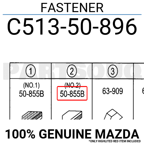 C51350896 Genuine Mazda FASTENER C513-50-896 | eBay