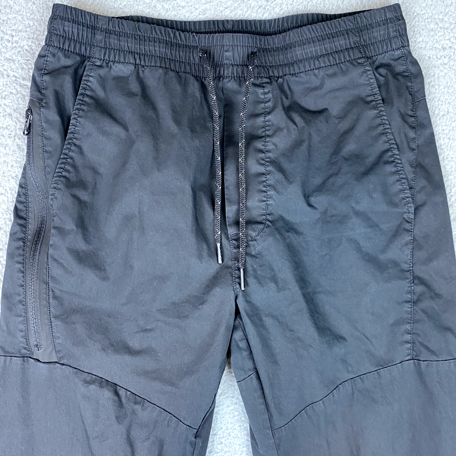 American Eagle Pants Mens Small Black Elastic Drawstring Cotton Khaki Joggers